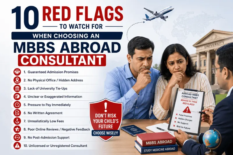 10 Red Flags to Watch for When Choosing an MBBS Abroad Consultant