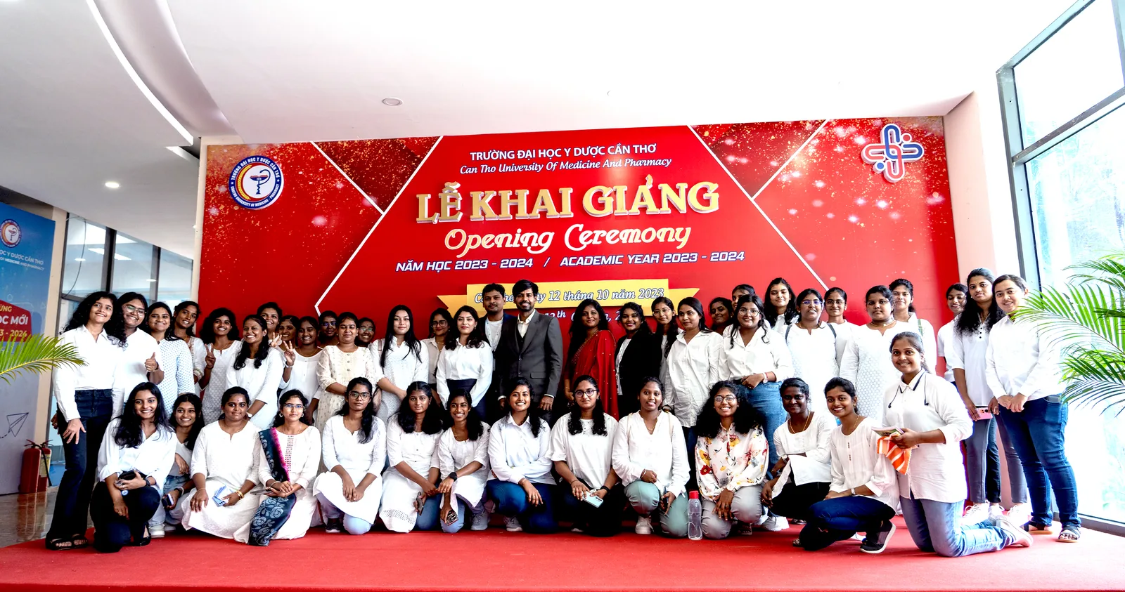 Indian MBBS student group outside the academic building at CTUMP