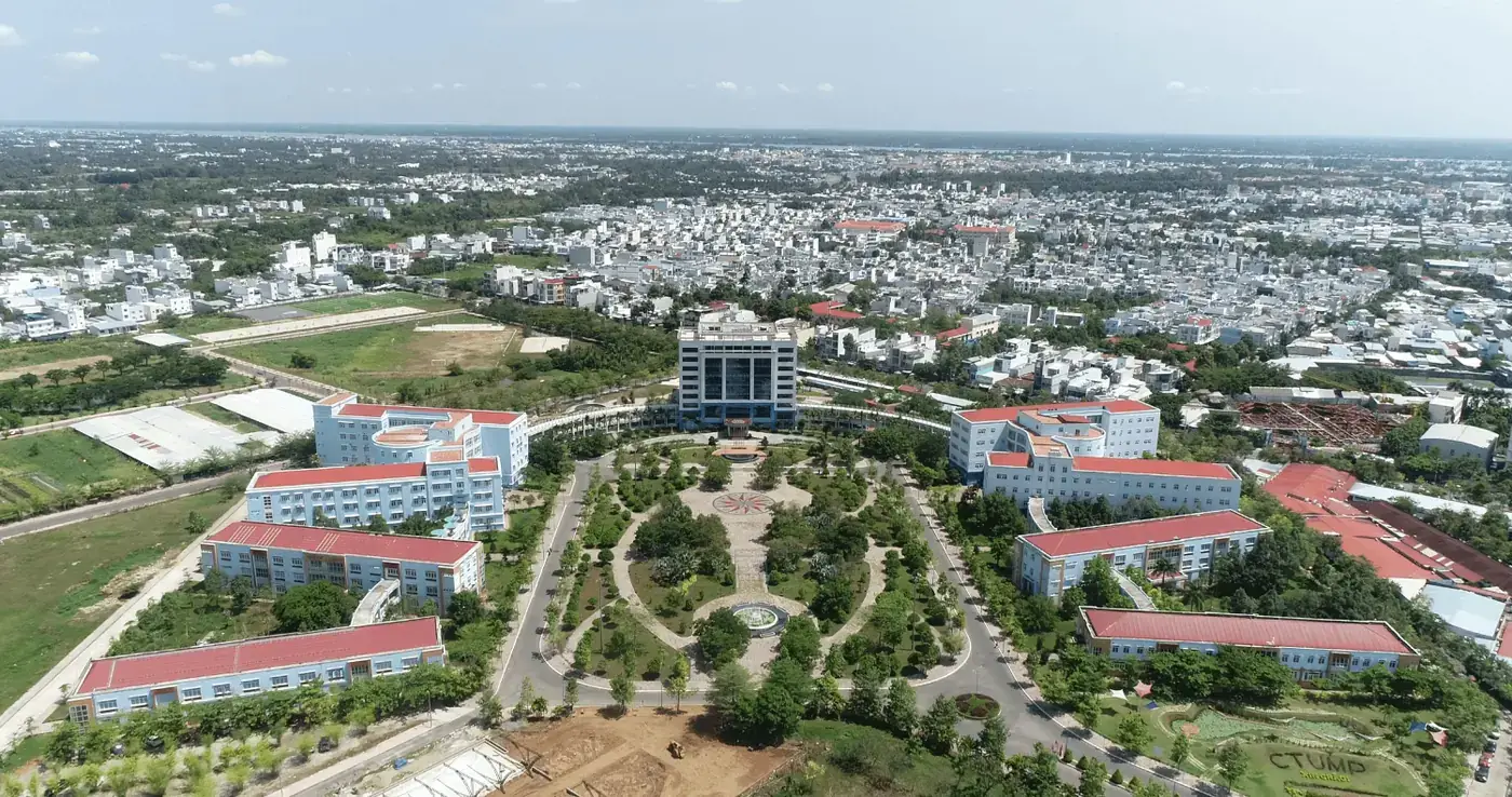 Entrance gate at Can Tho University of Medicine and Pharmacy