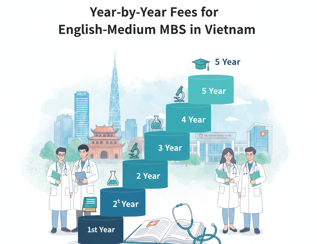Year-by-Year Fees for English-Medium MBBS in Vietnam