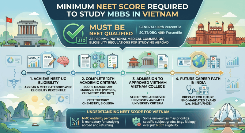 Minimum NEET Score Required to Study MBBS in Vietnam